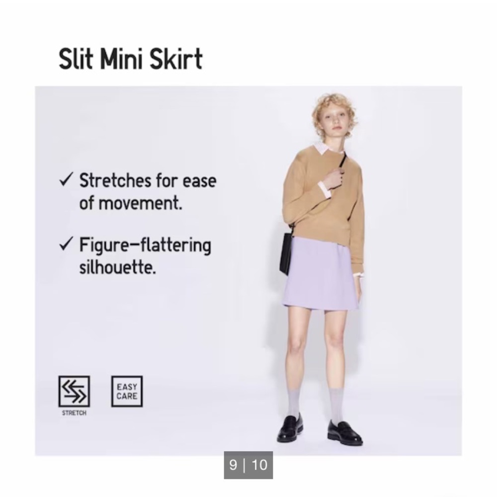 SLIT MINI SKIRT - BLACK